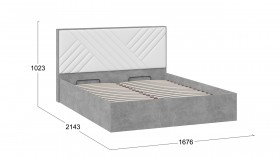 Кровать ПМ «Хилтон» Тип 1 Ателье светлый/Белый в Нерюнгри - neryungri.katalogmebeli.com | фото 3