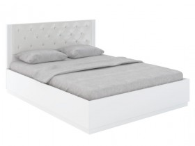 Кровать с ПМ М25 Спальня Тиффани (белый текстурный) в Нерюнгри - neryungri.katalogmebeli.com | фото 1