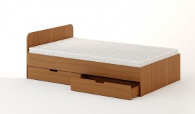 Кровать с ящиками 1200 (Бук темный) в Нерюнгри - neryungri.katalogmebeli.com | фото