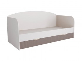 Кровать с ящиками ДКД 2000.1 Лавис (Белый софт/Грей софт/корпус Белый) в Нерюнгри - neryungri.katalogmebeli.com | фото