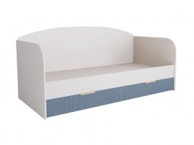Кровать с ящиками ДКД 2000.1 Лавис (Белый софт/Лазурь софт/корпус Белый) в Нерюнгри - neryungri.katalogmebeli.com | фото