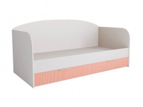 Кровать с ящиками ДКД 2000.1 Лавис (Белый софт/Персик софт/корпус Белый) в Нерюнгри - neryungri.katalogmebeli.com | фото