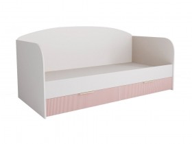 Кровать с ящиками ДКД 2000.1 Лавис (Белый софт/Роза/корпус Белый) в Нерюнгри - neryungri.katalogmebeli.com | фото