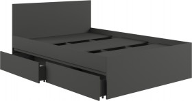 Кровать с ящиками К1.4М Мадера Графит в Нерюнгри - neryungri.katalogmebeli.com | фото 3