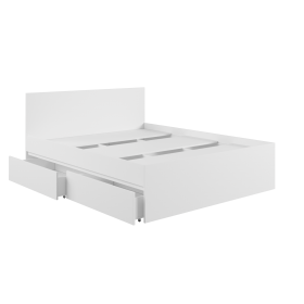 Кровать с ящиками К1.6М Мадера Белый в Нерюнгри - neryungri.katalogmebeli.com | фото 3
