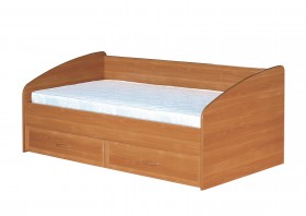 Кровать с ящиками с задней спинкой 900-1 без матраса Вишня Оксфорд в Нерюнгри - neryungri.katalogmebeli.com | фото