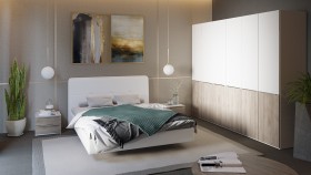 Кровать «Синди» с мягкой обивкой тип 1 (Белая) в Нерюнгри - neryungri.katalogmebeli.com | фото 4