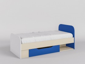 Кровать Скай 1650х750 (Синий/Белый/корпус Клен) в Нерюнгри - neryungri.katalogmebeli.com | фото 1