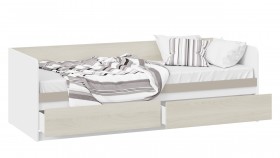 Кровать «Сканди» с 2 ящиками Дуб Гарден/Белый/Глиняный серый в Нерюнгри - neryungri.katalogmebeli.com | фото 2