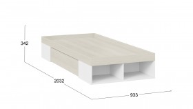 Кровать «Сканди» с ящиком Дуб Гарден/Белый в Нерюнгри - neryungri.katalogmebeli.com | фото 3