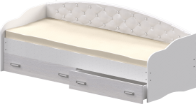 Кровать Софа-7 с мягкой спинкой (800х1900) Белый в Нерюнгри - neryungri.katalogmebeli.com | фото
