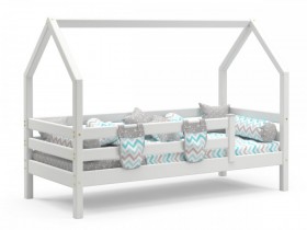Кровать Соня с надстройкой (домик) Белый полупрозрачный в Нерюнгри - neryungri.katalogmebeli.com | фото