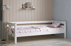 Кровать Соня Вариант 2 с задней защитой Белый полупрозрачный в Нерюнгри - neryungri.katalogmebeli.com | фото 1