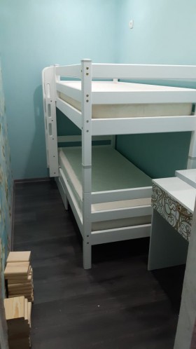 Кровать Соня вариант 9 двухъярусная с прямой лестницей Белый полупрозрачный в Нерюнгри - neryungri.katalogmebeli.com | фото 3