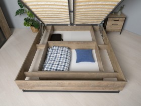 Кровать Трувор 11.34 (Дуб Гранж Песочный К356, Интра) в Нерюнгри - neryungri.katalogmebeli.com | фото 3
