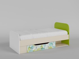 Кровать Твит 1650х750 (Белый/Зеленый/корпус Клен) в Нерюнгри - neryungri.katalogmebeli.com | фото 1