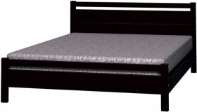 Кровать Вероника-1 из массива сосны 900*2000 Орех темный в Нерюнгри - neryungri.katalogmebeli.com | фото