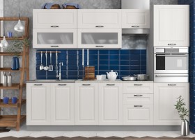 Модульная кухня Капри 2,7 м (Липа белый/Серый) в Нерюнгри - neryungri.katalogmebeli.com | фото