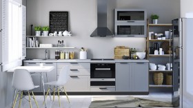 Модульная кухня Глетчер 3 м (Гейнсборо силк/белый) в Нерюнгри - neryungri.katalogmebeli.com | фото 5