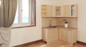 Угловая кухня Рамочная 1500х1400 мм (Беленый дуб) в Нерюнгри - neryungri.katalogmebeli.com | фото 3