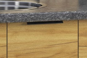 Кухонный гарнитур Стоун 1.6 (белый/камень темно-серый/акация светлая) в Нерюнгри - neryungri.katalogmebeli.com | фото 4