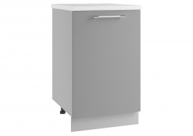 Квадро МС 500 шкаф нижний малой глубины (Белый софт/корпус Серый) в Нерюнгри - neryungri.katalogmebeli.com | фото