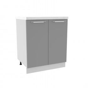 Квадро С 700 шкаф нижний (Белый софт/корпус Серый) в Нерюнгри - neryungri.katalogmebeli.com | фото