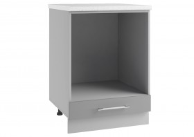 Квадро СДШ 600 шкаф нижний духовой (Белый софт/корпус Серый) в Нерюнгри - neryungri.katalogmebeli.com | фото