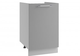 Квадро СМ 500 шкаф нижний мойка (Белый софт/корпус Серый) в Нерюнгри - neryungri.katalogmebeli.com | фото