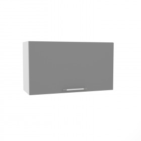 Квадро ВПГ 800 шкаф верхний горизонтальный высокий (Белый софт/корпус Серый) в Нерюнгри - neryungri.katalogmebeli.com | фото