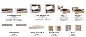 Лючия кровать 0,9 белый/ателье светлое в Нерюнгри - neryungri.katalogmebeli.com | фото 2