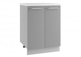 Лофт МС 600 шкаф нижний малой глубины с 2-мя фасадами (Штукатурка белая/корпус Серый) в Нерюнгри - neryungri.katalogmebeli.com | фото