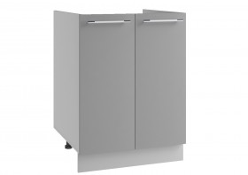 Лофт СМ 600 шкаф нижний мойка (Штукатурка белая/корпус Серый) в Нерюнгри - neryungri.katalogmebeli.com | фото