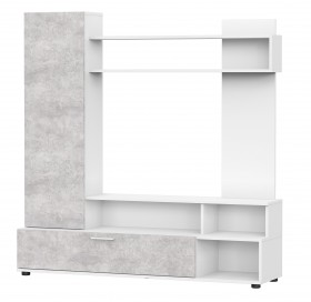 Мебель для гостиной "МГС 9" Белый / Цемент светлый в Нерюнгри - neryungri.katalogmebeli.com | фото 1