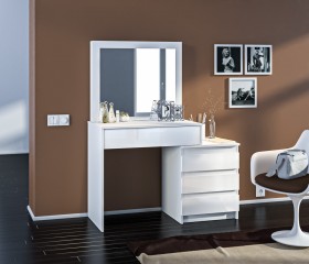 Медея СБ-3232 Стол туалетный Белый/Белый глянец в Нерюнгри - neryungri.katalogmebeli.com | фото 1