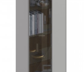 Милан СБ-3256 Шкаф-витрина Серый/МДФ Светло серый в Нерюнгри - neryungri.katalogmebeli.com | фото 4