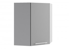 Монца ВПУ 550 Шкаф верхний угловой высокий (Белый софт/корпус Серый) в Нерюнгри - neryungri.katalogmebeli.com | фото
