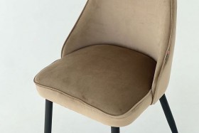 Набор стульев Милан 2 шт (беж велюр/белый) в Нерюнгри - neryungri.katalogmebeli.com | фото 3