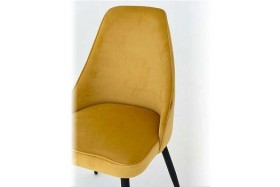 Набор стульев Милан 2 шт (желтый велюр/черный) в Нерюнгри - neryungri.katalogmebeli.com | фото 3