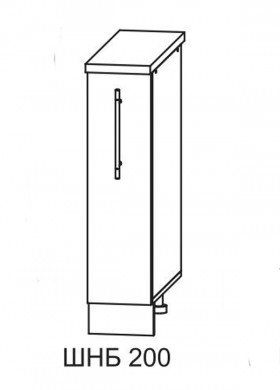 Олива СБ 200 шкаф нижний бутылочница Снег глянец в Нерюнгри - neryungri.katalogmebeli.com | фото