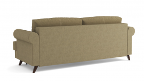 Оливер / диван - кровать 3-х местн. (еврокнижка) (велюр велутто коричневый 23 в Нерюнгри - neryungri.katalogmebeli.com | фото 2