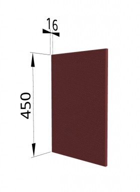 Панель торцевая (для шкафа горизонтального высокого) ВПГ Квадро (Красная кожа) в Нерюнгри - neryungri.katalogmebeli.com | фото