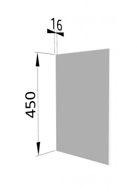 Панель торцевая (для шкафа горизонтального высокого) ВПГ Ройс (Белый софт) в Нерюнгри - neryungri.katalogmebeli.com | фото