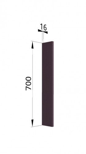 Панель торцевая (для шкафа торцевого верхнего) ПТ 400 Тито, Гарда (Пурпур) в Нерюнгри - neryungri.katalogmebeli.com | фото