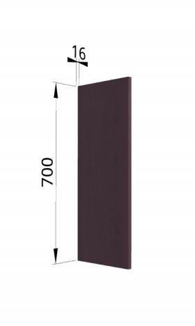 Панель торцевая (для шкафа верхнего) П Тито, Гарда (Пурпур) в Нерюнгри - neryungri.katalogmebeli.com | фото