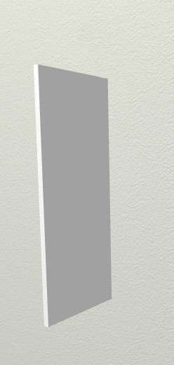 Панель торцевая П Капля (для шкафа верхнего) Белый в Нерюнгри - neryungri.katalogmebeli.com | фото