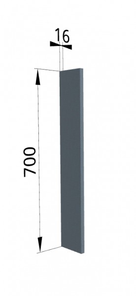 Панель торцевая ПТ 400 Квадро (для шкафа торцевого верхнего) Лунный свет в Нерюнгри - neryungri.katalogmebeli.com | фото