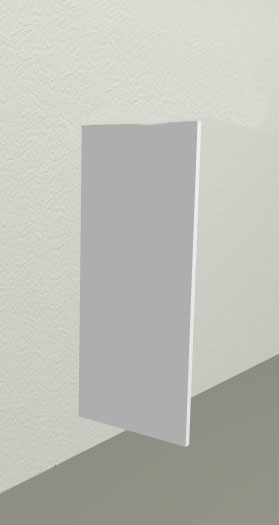 Панель торцевая СТ 400 Капля (для шкафа торцевого нижнего) Белый в Нерюнгри - neryungri.katalogmebeli.com | фото