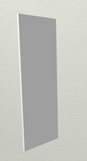 Панель торцевая ВП Капля (для шкафа верхнего высокого) Белый в Нерюнгри - neryungri.katalogmebeli.com | фото