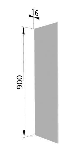 Панель торцевая ВП Ройс (для шкафа верхнего высокого) Белый софт в Нерюнгри - neryungri.katalogmebeli.com | фото